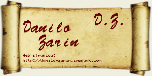 Danilo Zarin vizit kartica